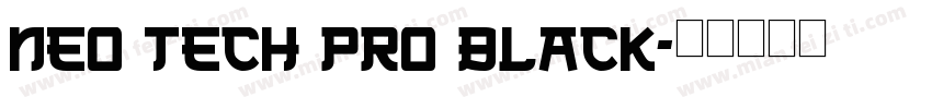 Neo Tech Pro Black字体转换